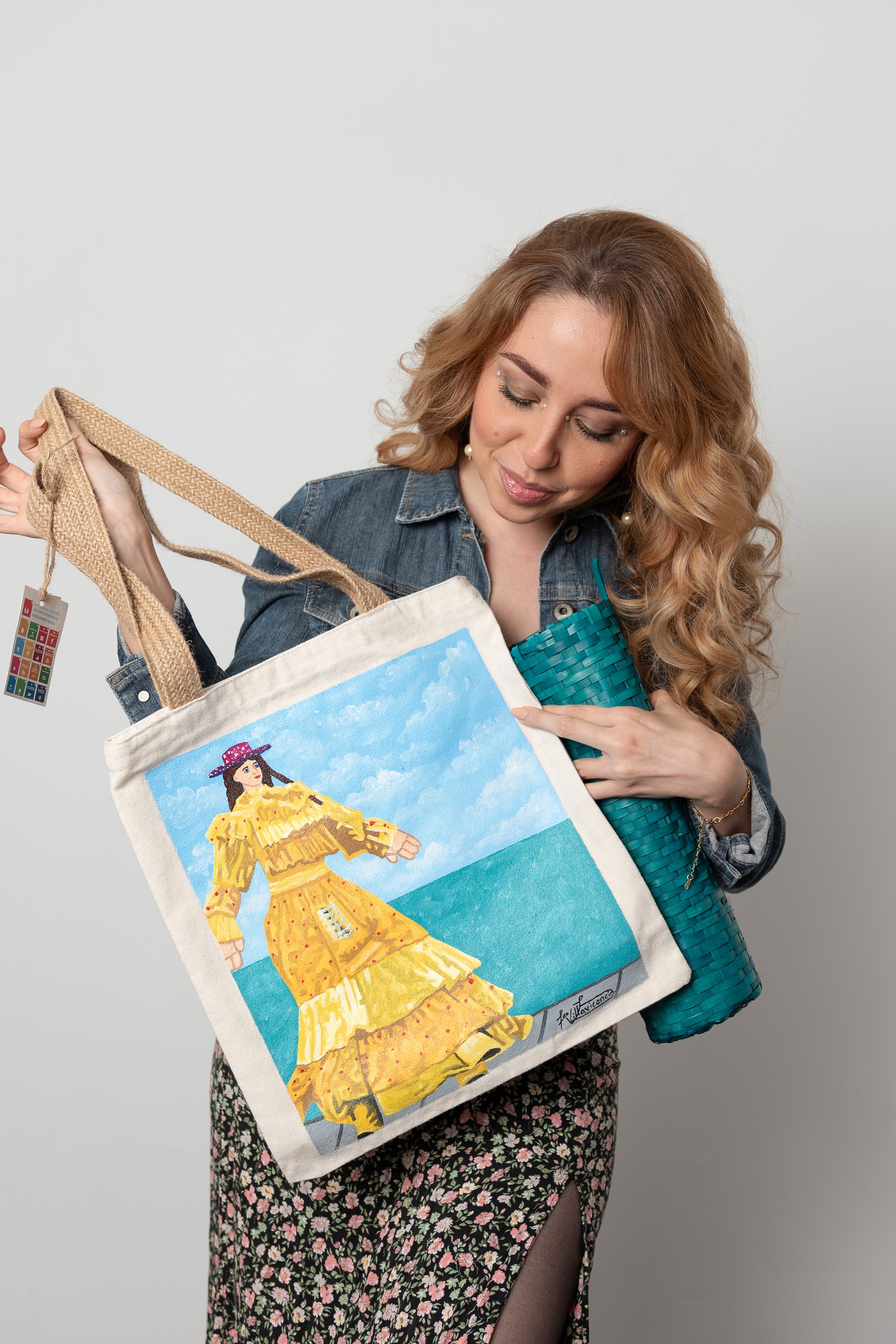 Tote bag/Leather Handless